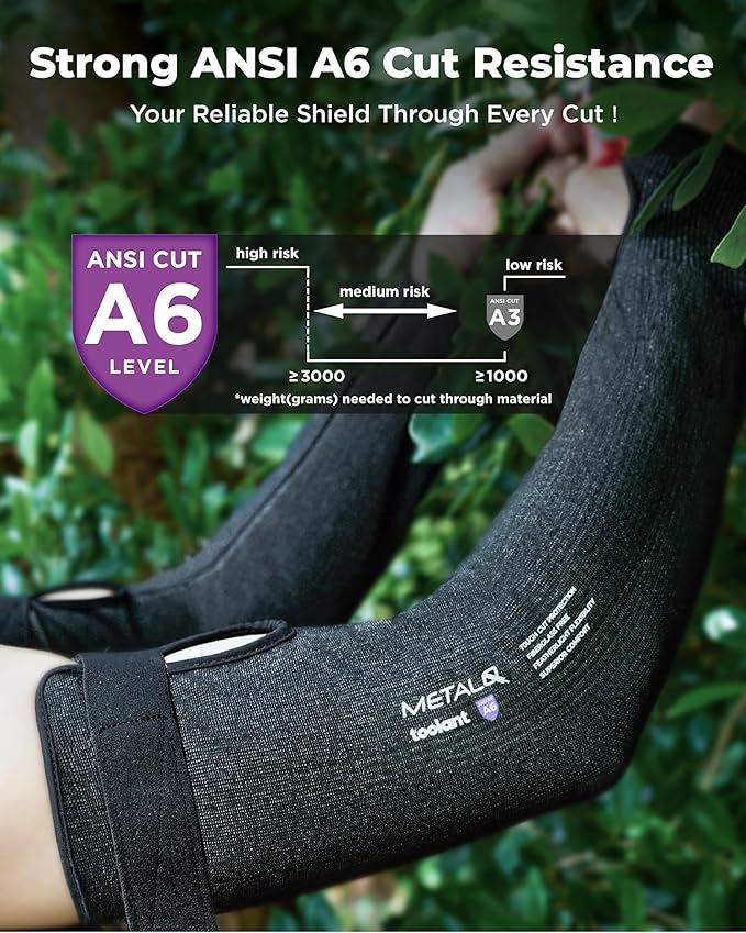 Ultra-Comfort Cut Resistant Sleeves for Thin Skin and Bruising, Cooling Protective Arm Sleeves for Gardening, Farming, Yard