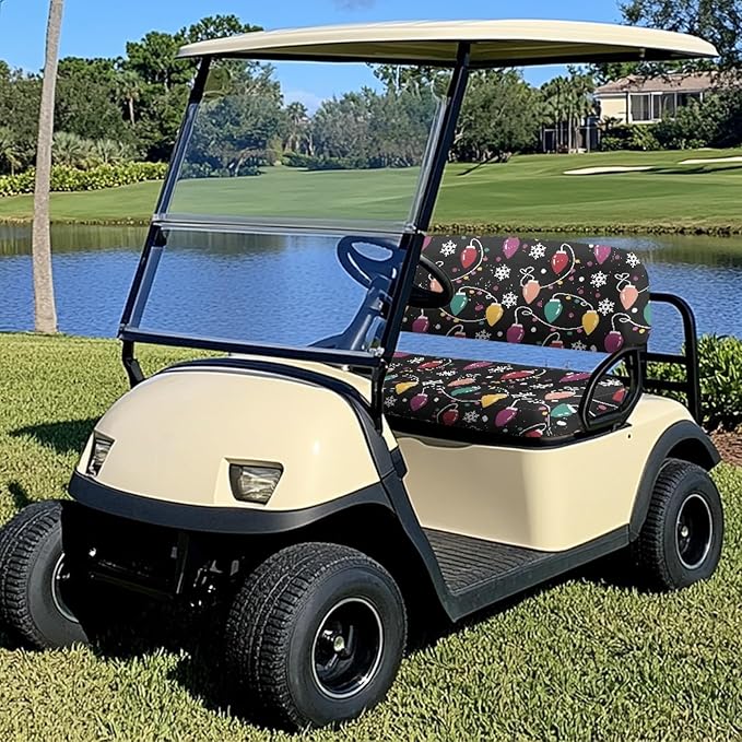 Fashion Print Golf Cart Seat Covers 2 Passenger Golf Cart Backrest Cover Golf Cart Seat Towel Gift for Friends