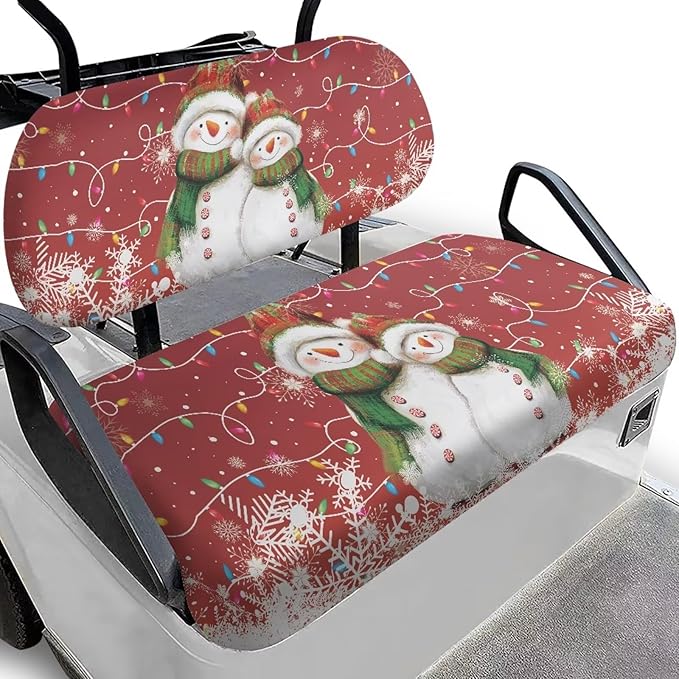 Golf Cart Seat Covers, Universal Fit & Nonskid Bottom Fits for Club Car 2 Person Seats Golf Carts