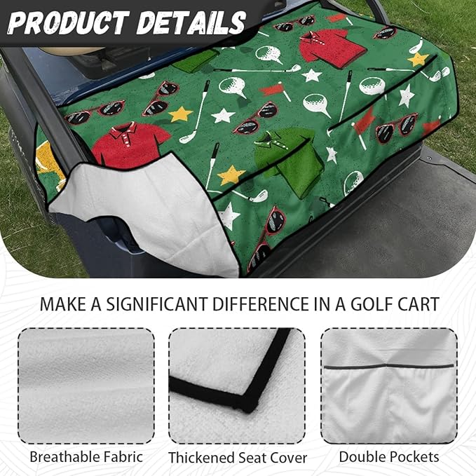 Golf Cart Seat Covers Universal Golf Cart Seat Cover Blanket Cushion Cover Sports Golf Cart Accessories