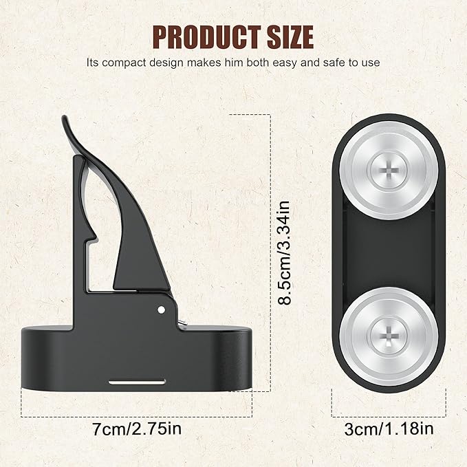 Lunira Universal Magnetic Holder for Golf Carts, Single-Handed Operation, Equipped with Powerful Magnets and Non-Slip Straps, Scratch-Resistant, Comes with a Gift Box, for Golfers