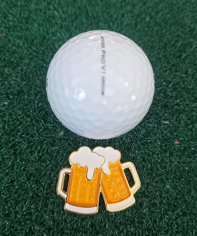 Funny & Unique Golf Ball Markers with Hat Clip – Food & Fun Icons – Perfect Golf Accessories & Gifts
