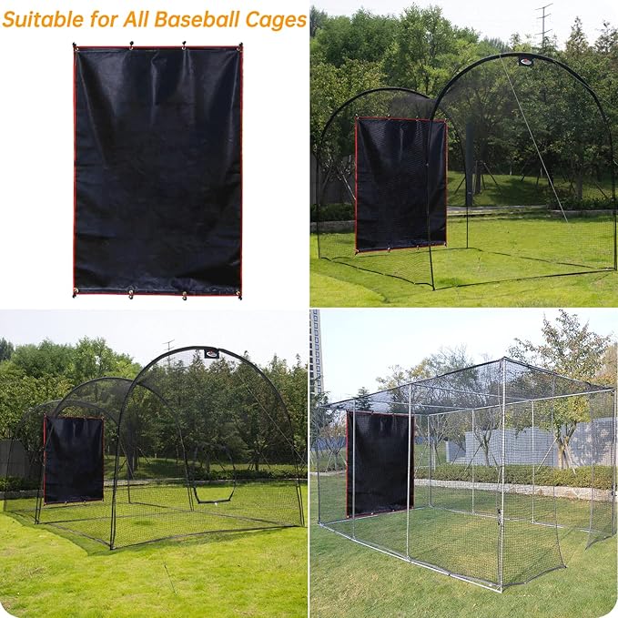 Gagalileo Batting Cage Backstop: Heavy-Duty Padding Vinyl Target with Strike Zone for Baseball & Softball Net Protector for Backyard & Training Facility