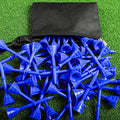 Golf Tees Plastic 3 1/4 inch Unbreakable 30 Pack with Pouch Bag, Durable Stable Available 83 mm Long Tee for Golfer Practice