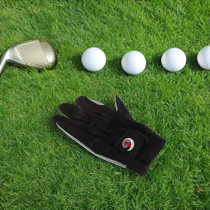 NOLITOY Left Handed Golf Glove Men Ergonomic Lambskin Mitt with Anti-Slip Grip Particles All Weather Protection for Professional and Casual Golfers Stylish and Comfortable Design