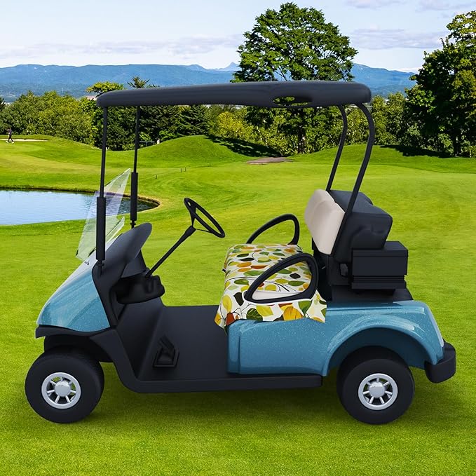 AQQA Golf Cart Seat Covers, Tropical Palm Leaf-Boho-Marble Microfiber Golf Cart Seat Blanket, Golf Blanket, Golf Accessories, Golf Cart Seat Towel Fits All 2-Seat Golf Carts, 55"x 32"
