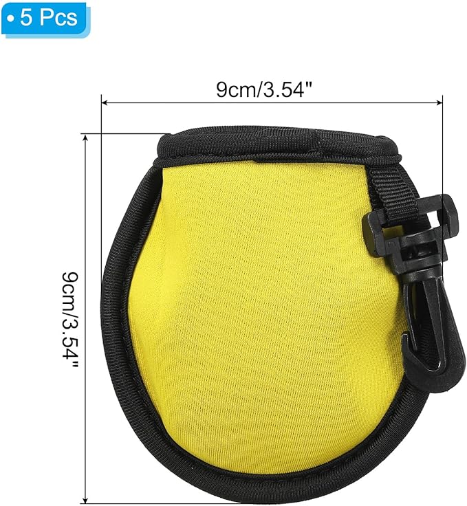 PATIKIL Golf Ball Washer Pouch, Portable Golf Balls Cleaner Pocket Bag with Hanging Clip for Golf Exercise