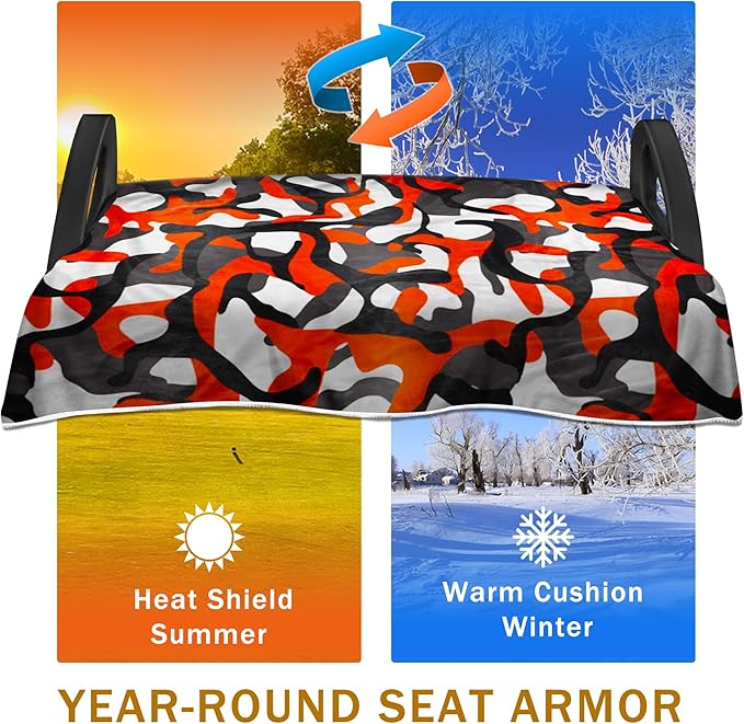 YOKYHOM Golf Cart Seat Covers, Red Golf Cart Seat Towel Blanket Keeps Seat Cool and Clean, 100% Microfiber, 51''x 31'', for EZGO, Club Car and More Golf Carts