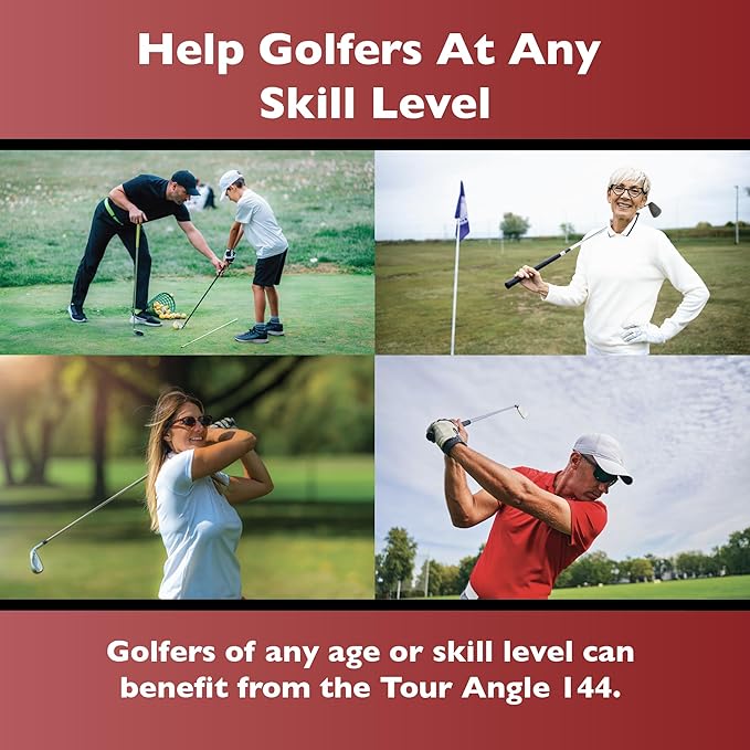 144 Golf Swing Training Aid - Golf Wrist Hinge Trainer - Corrects Posture & Stance - Improves Power & Distance - Helps Golf Club Grip - Eliminates Casting & Chipping Yips