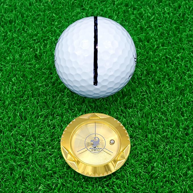 scorpy Golf Level Ball Marker with Metal Bead and Hat Clip, High Precision Putting Green Reading Aid Golf Accessories, Precision Alignment Tool for Perfect Putts