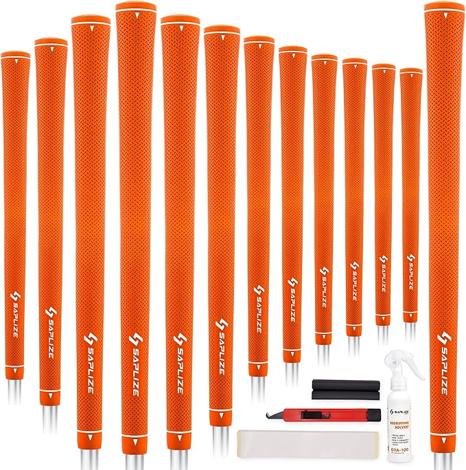 SAPLIZE Women’s Exclusive Golf Grips | Optimized Taper Design | Elegant Solid Color Series | Soft, Comfortable & Shock-Absorbing | Standard & Midsize, 13 Pack Golf Club Grip Kit for Women, Men & Juniors, CC02 Series