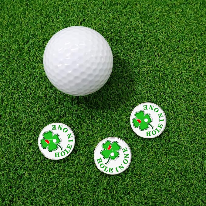 FINGER TEN Golf Ball Marker with Hat Clip Markers Assorted Patterns Value Gift Set Mark Golf Divot Tool Accessories for Men Women Kids
