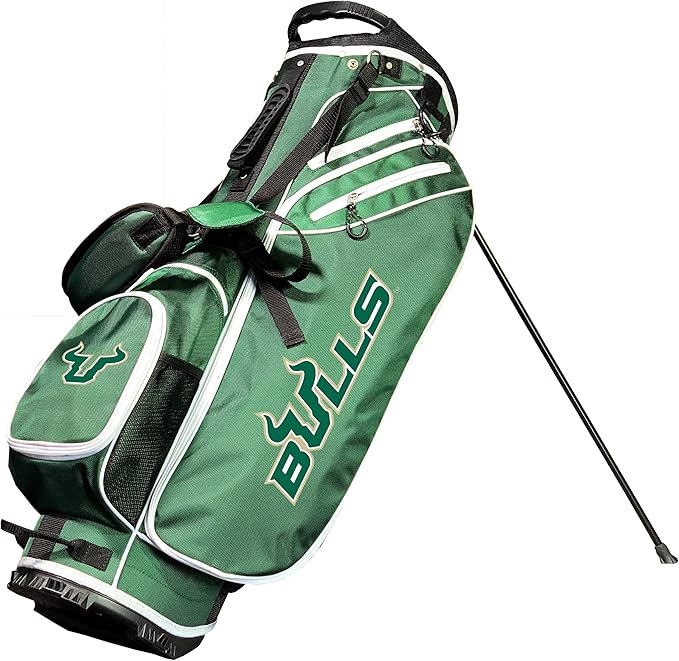 Team Golf NCAA Birdie Stand Golf Bag, Lightweight, 14-Way Club Divider, Spring Action Stand, Insulated Cooler Pocket, Hook-and-Loop Fastener Glove and Umbrella Holder & Padded Handles