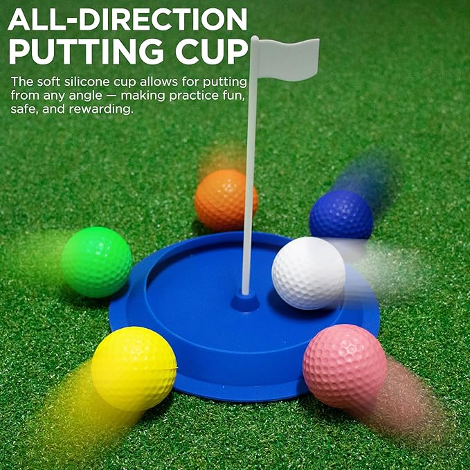 KINGTOP Adjustable Golf Putter – Retractable Shaft, Lightweight Travel Putter with Practice Balls & Putting Cup, Left & Right-Handed Design