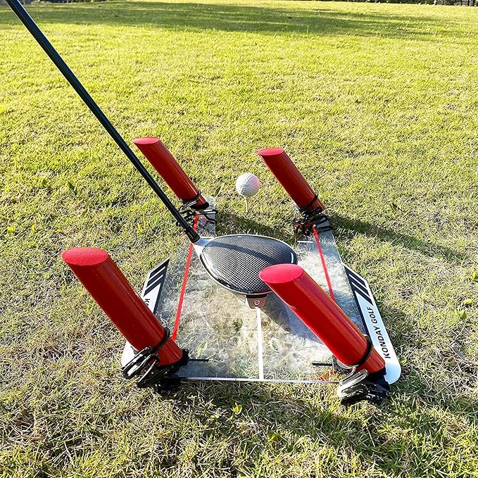 Golf Swing Training Aid Improve Your Swing Rotate and hit The Golf Ball to Practice Straight Fade and Draw line