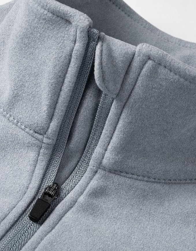 Willit Men's Fleece Pullover Winter Shirts Long Sleeve Quarter Zip Cold Weather Golf Hiking Casual Warm Shirts