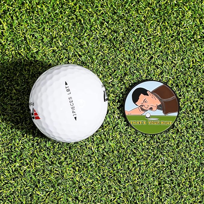 Enamel Golf Ball Marker with Magnetic Hat Clip - Funny Golf Accessories - Great Gift for Golf Lovers