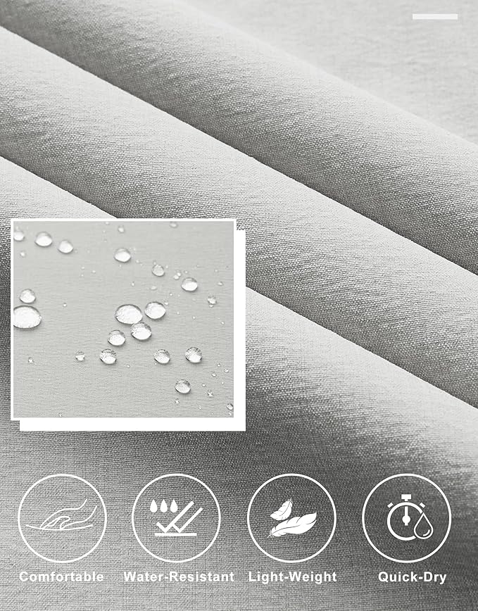 Libin Mens Golf Pants Stretch Work Dress Pants 30"/32"/34" Quick Dry Lightweight Casual Comfy Trousers with Pockets