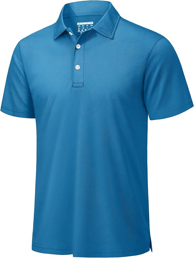 TACVASEN Mens Golf Shirt Dry Fit Mens Polo Shirts Short Sleeve Performance Golf Polos for Men with Collar Work Shirts