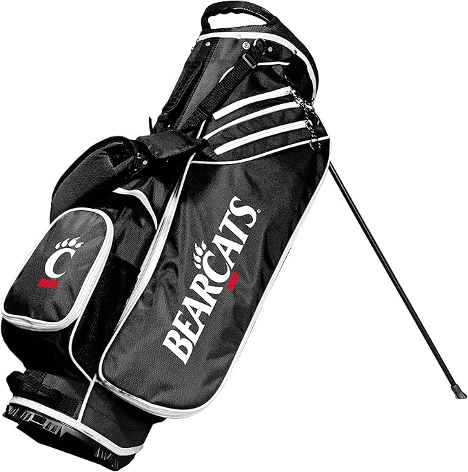 Team Golf NCAA Birdie Stand Golf Bag, Lightweight, 14-Way Club Divider, Spring Action Stand, Insulated Cooler Pocket, Hook-and-Loop Fastener Glove and Umbrella Holder & Padded Handles
