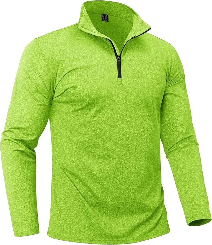 Boladeci Men's Quarter Zip Pullover Premium Fleece Lined Heather Long Sleeve Golf Shirts Midweight 1/4 Half Zip Sweatshirts