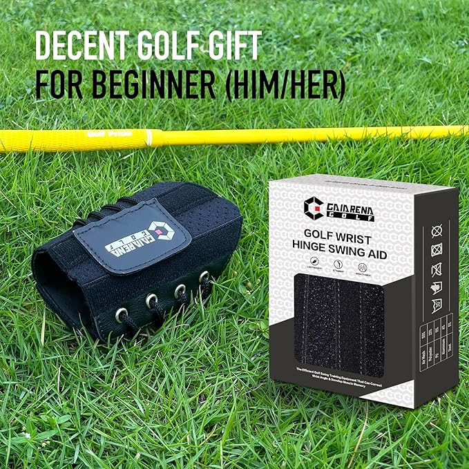 GAIARENA Golf Wrist Brace Wrist Hinge Swing Aid, Efficient Golf Swing Training Equipment to Correct Wrist Angle & Develop Muscle Memory for Beginner Golfers