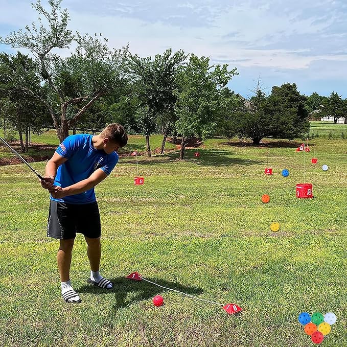 Backyard Golf Games Ball Baseball Training Ball Golf Bucket Game Practice Game Replacement Balls for Indoor Outdoor Backyard Lawn