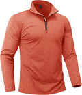 Boladeci Men's Quarter Zip Pullover Premium Fleece Lined Heather Long Sleeve Golf Shirts Midweight 1/4 Half Zip Sweatshirts