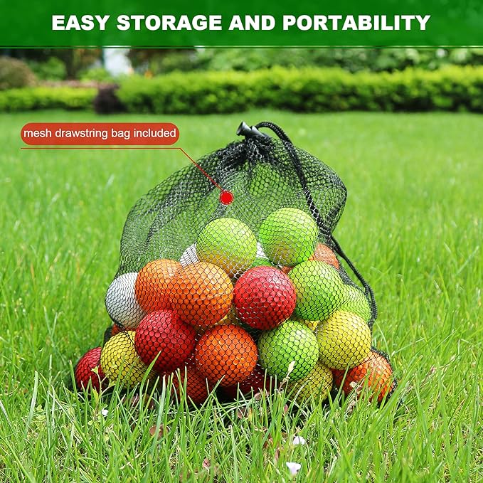 40 Pack Foam Golf Practice Balls - Realistic Feel and Limited Flight Training Balls for Indoor or Outdoor