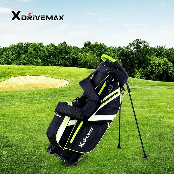 Golf Stand Bag, Lightweight Golf Bag with 8-Way Top Dividers, Golf Bag for Men & Women with Adjustable Dual Strap, Rain Cover, Cooler and Golf Accessory Kit
