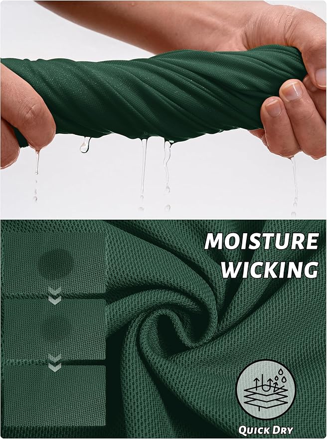 TACVASEN Mens Polo Shirt Short Sleeve Tactical Performance Collared Work Golf Shirts Dry Fit Pique Polos for Summer
