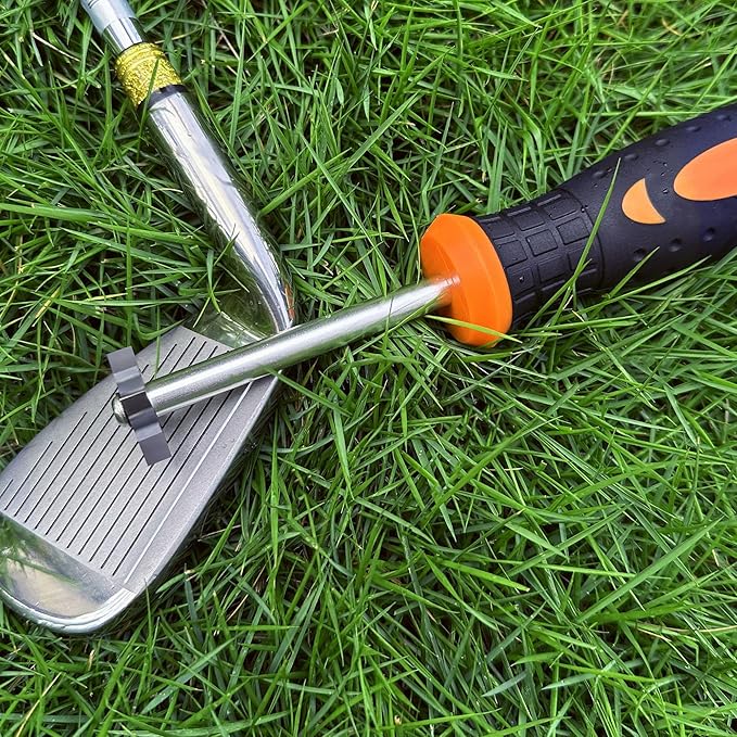 Golf Club Groove Sharpener, Re-Grooving Tool and Cleaner for All Irons Pitching Sand Lob Gap and Approach Wedges, Generate Optimal Backspin, Groove Repair Tool, Tungsten Carbide Head