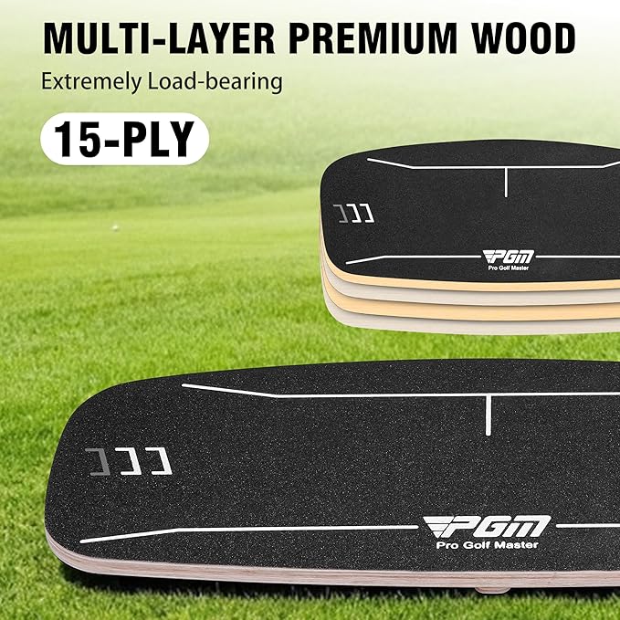 PGM Golf Pressure Plate Golf Balance Board - Gravity Transfer Board Training Aid to Shift Weight - Increase Swing Speed Training Aid Accessory Golf Balance Board for Beginners Training