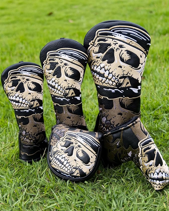 Golf Club Head Covers,1pc Mallet Putter Golf Headcovers for Woods, PU Leather with Advanced Embroidery for Most Brands