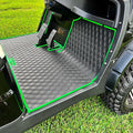 Xtreme Mats ICON Compatible, Full Coverage Golf Cart Floor Liner - Compatible with ICON Golf Carts (i20, i40) and Advanced EV (Gen1) - Green Trim