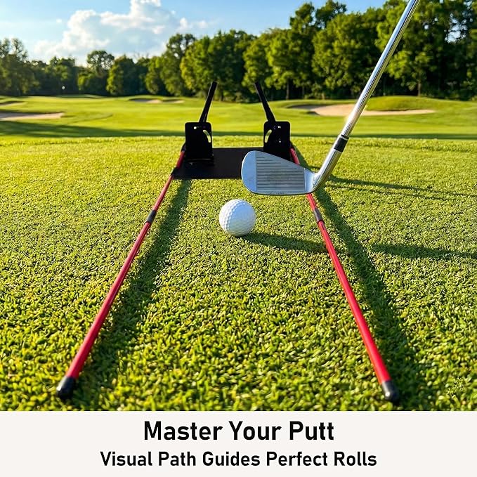 Golf Alignment Sticks and Angle Holder Set with Two Angle Holders, Works Left & Right Golf Swing Trainer, Golf Training Aids, Golf Accessories Gifts for Man and Woman
