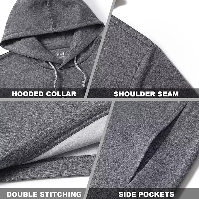 Hoodies for Men Golf Fleece Hooded Sweatshirts Dry Fit Athletic Lightweight Casual Midlayer Mens Hoodies Pullover