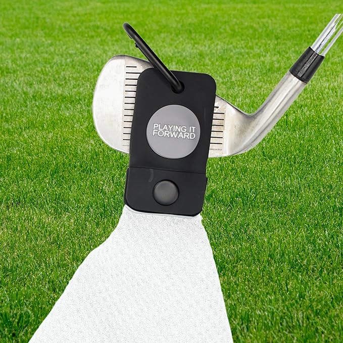 Magnetic Golf Towels for Golf Bags with Clip & Ultra Strong Magnet - Waffle Weave Microfiber Towel for Secure Hold on Bags & Carts - Ideal Club Cleaner & Accessories - White