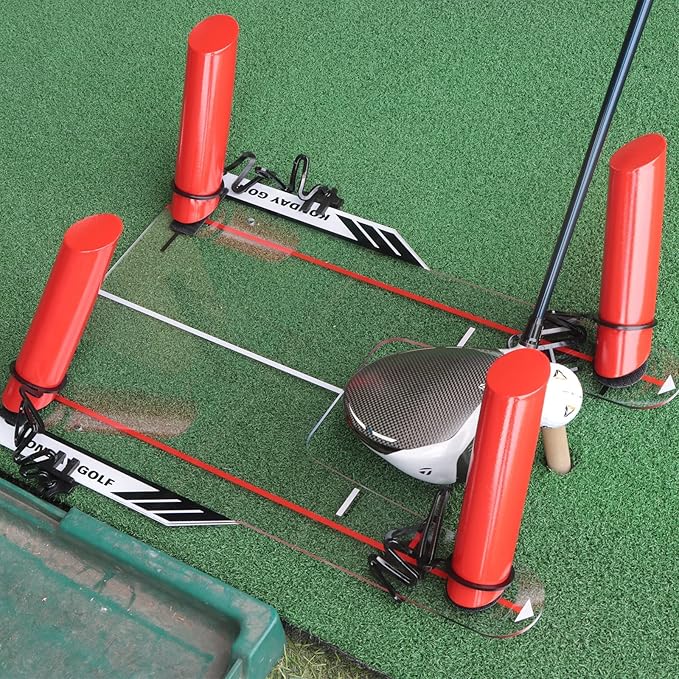 Golf Swing Training Aid Improve Your Swing Rotate and hit The Golf Ball to Practice Straight Fade and Draw line