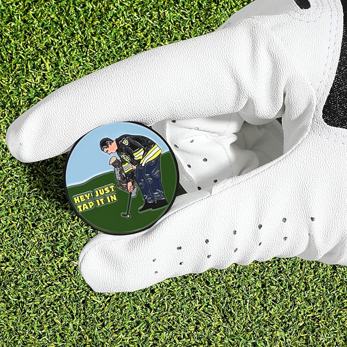 Enamel Golf Ball Marker with Magnetic Hat Clip - Funny Golf Accessories - Great Gift for Golf Lovers
