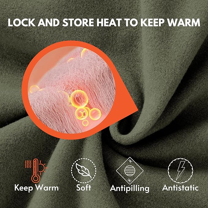 Willit Men's Fleece Pullover Winter Shirts Long Sleeve Quarter Zip Cold Weather Golf Hiking Casual Warm Shirts