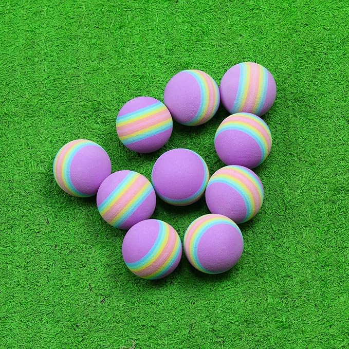Scott Edward Air Golf Practice Balls, Bright Multicolor and Lightweight Sponge Ball, 20 Pieces, Golf Training Indoor and Outdoor, for Backyard Hitting Mat, Soft for Children, Pets