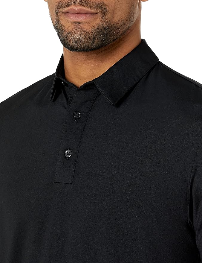Amazon Essentials mens Slim-Fit Quick Dry Tech Stretch Lightweight Golf Polo Shirt
