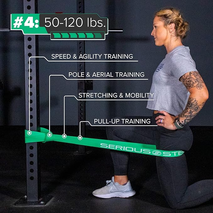 SERIOUS STEEL FITNESS Assisted 41" Pull-Up Band, Resistance & Stretch, Powerlifting & Pull-up Assist Loop (Single Band)