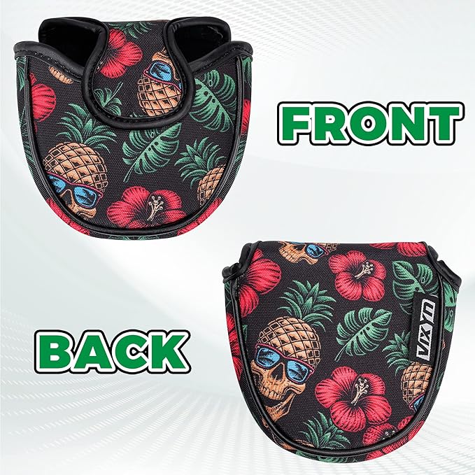 VIXYN Mallet Putter Cover - Cool Putter Cover - Mallet Putter Headcover - Fleeced Lined Putter Head Covers - Protective Golf Club Covers to Match Driver Headcover