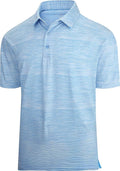 Esabel.C Jacquard Golf Shirts for Men Moisture Wicking Short Sleeve Performance Dry Fit Active Mens Polo Shirts