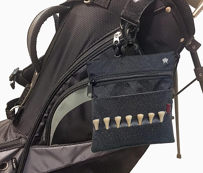 Golf Tee Bag - Store Your tees, Golf Balls, scorecard, and Pencil. Great Gift for Golfers!