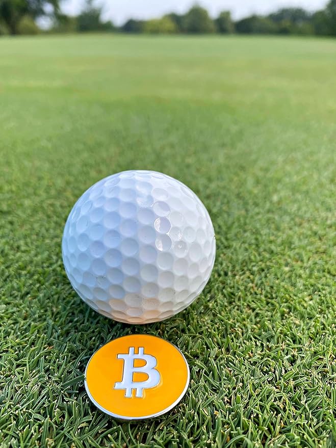 Bitcoin Golf Ball Markers Value Pack - Works with Most Hat Magnetic Clips and Divot Repair Tools Men and Women Golf Gift Accessories Funny Ball Mark Bulk Lot