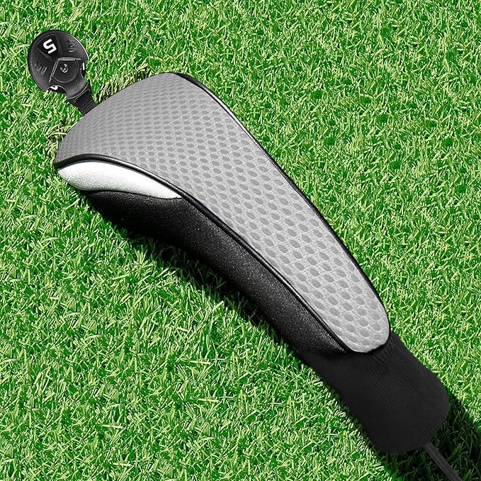 FINGER TEN Golf Club Head Covers Woods Hybrids 1/2/3/4 Pack, Headcovers Men Women 3 5 7 X with Interchangeable Number Tag, Fit All Wood Hybrid Clubs