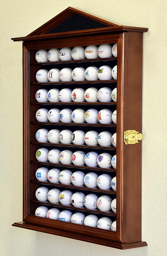 sfDisplay.com,LLC. 63 Golf Ball Designer Display Case Cabinet Wall Rack Holder w/98% UV Protection Lockable